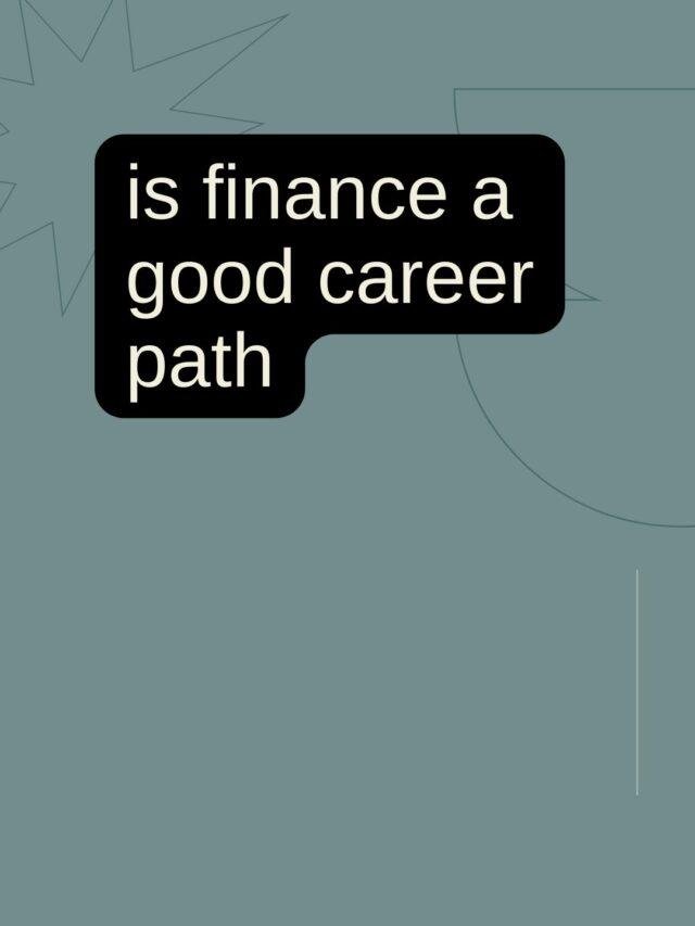 is finance a good career path